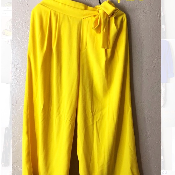Pants & Jumpsuits Zara Yellow Pants Poshmark
